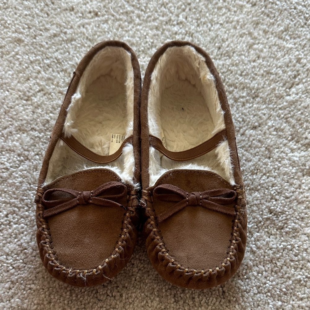 Cozy Brown Kids Moccasins